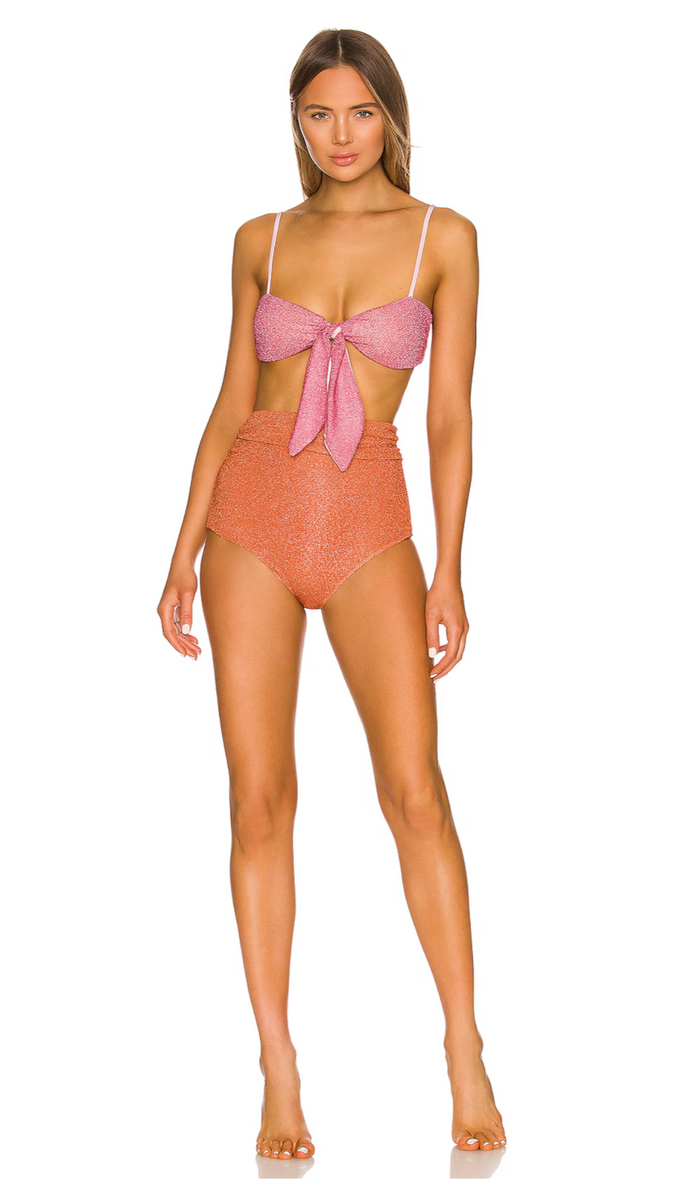 2色展開 Knitted 3Piece Bikini BeachWear 2PC METALLIC KNIT SWIMSUIT – CHIO DI STEFANIA D ONLINE